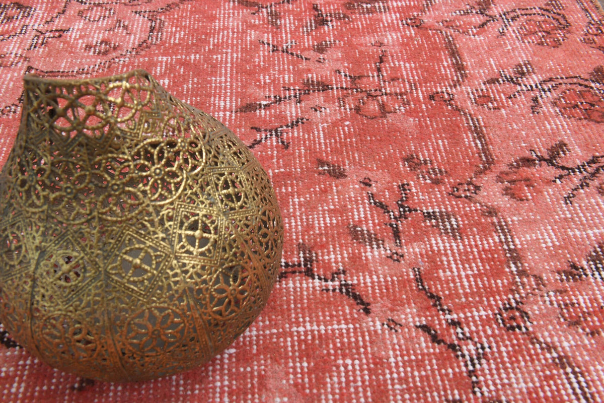 El yapımı vintage yolluk 61x244 cm çiçek desenli desenli yün - farklı açıdan görünüm