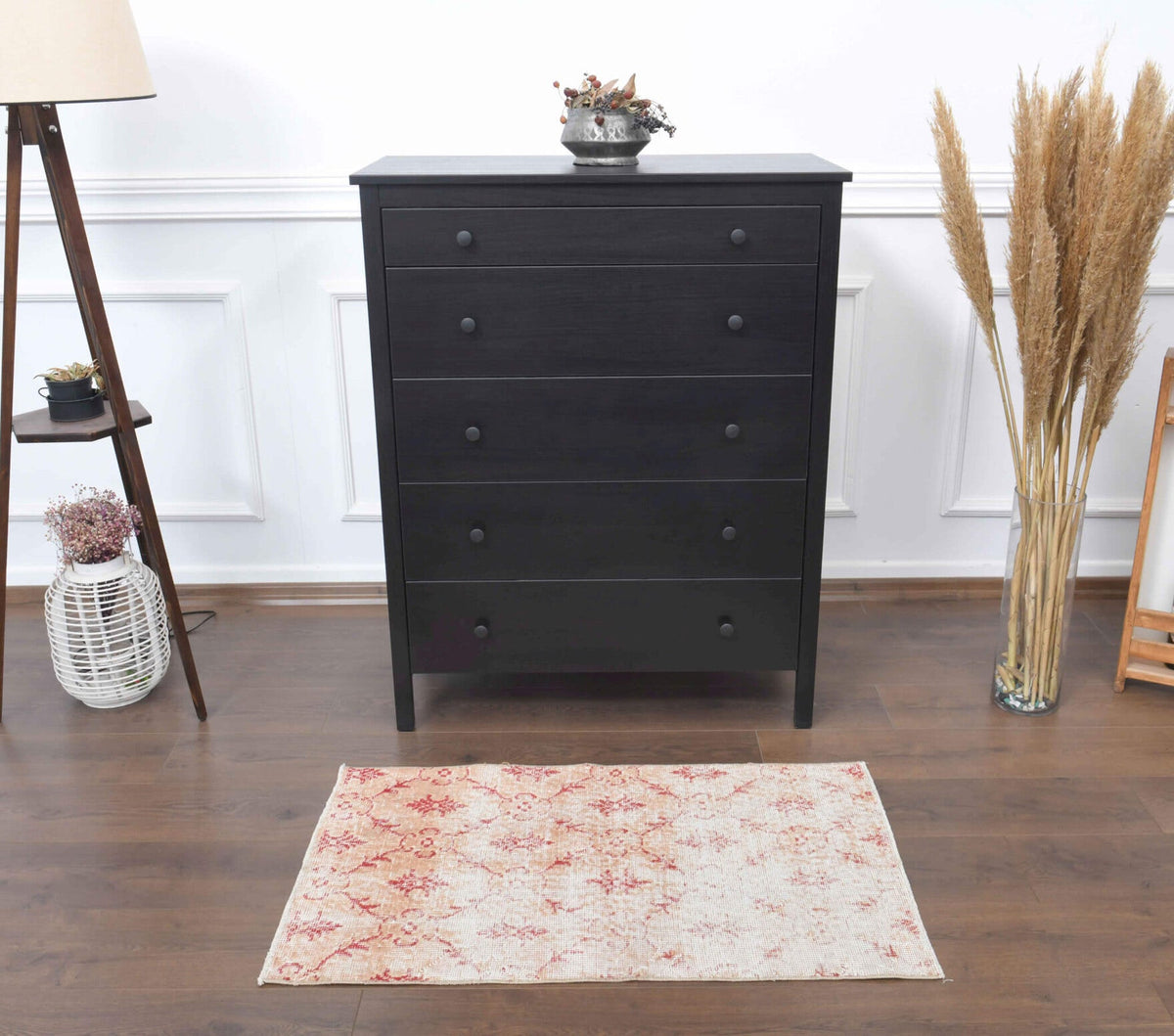 Handmade Vintage Oushak  Mat