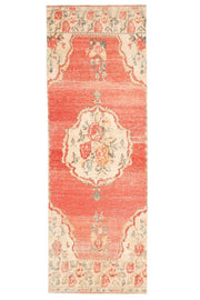 Oriental Red Oushak Runner Rug