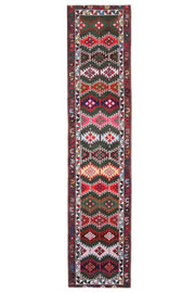 Colorful Vintage Oushak Runner Rug