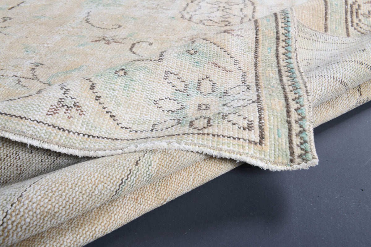 El yapımı vintage halı 183x305 cm oryantal desenli yün - desen detayı