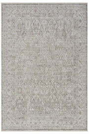 Bej Pastel Çiçekli Vintage Eskitme Halı - 10200BP