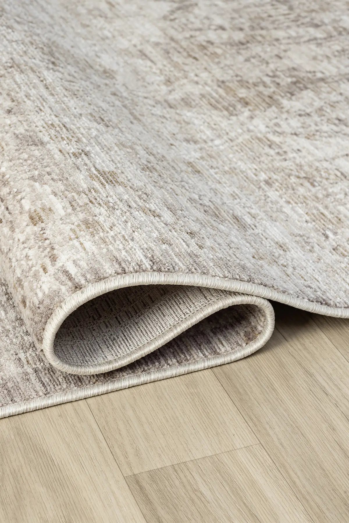 Bej Pastel Çiçekli Vintage Eskitme Halı - 10200BP