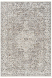 Bej Pastel Çiçekli Vintage Eskitme Halı - 10204BP
