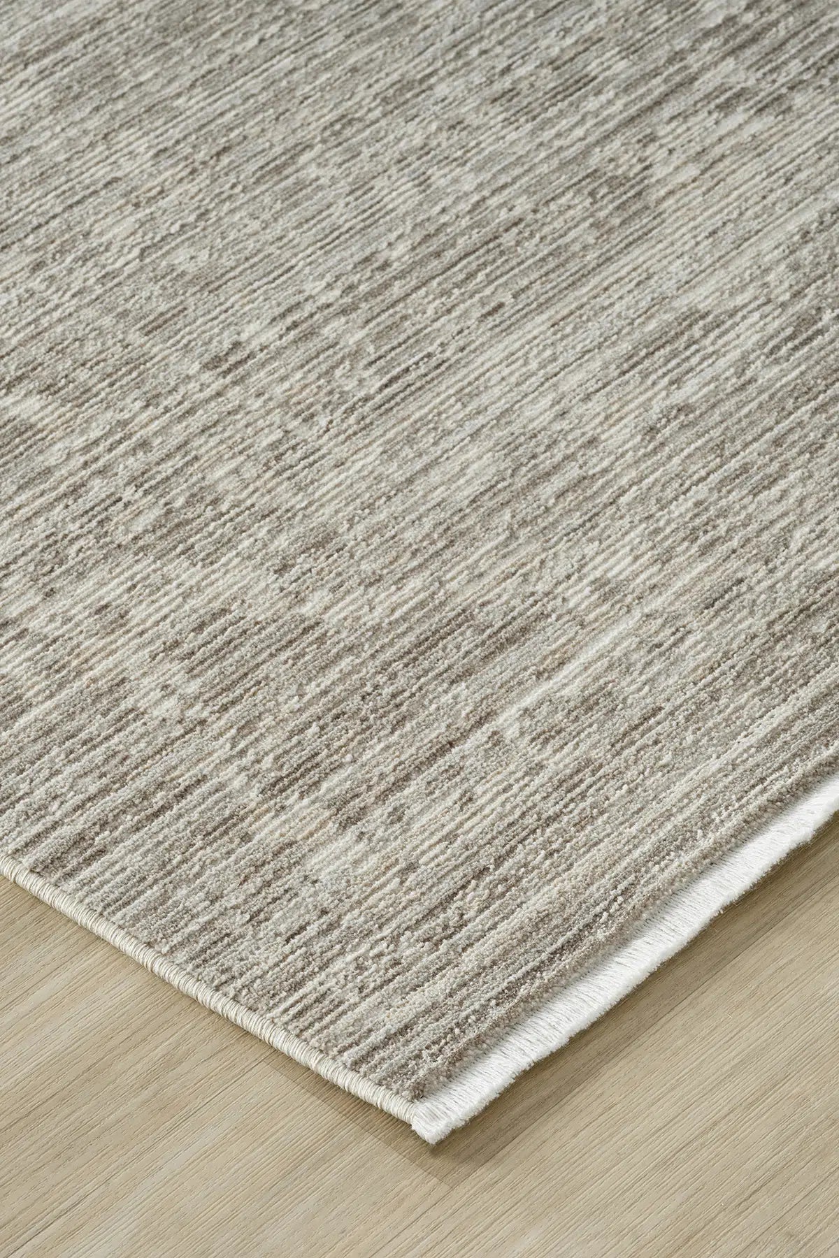 Gri Pastel Çiçekli Vintage Eskitme Halı - 10202GP
