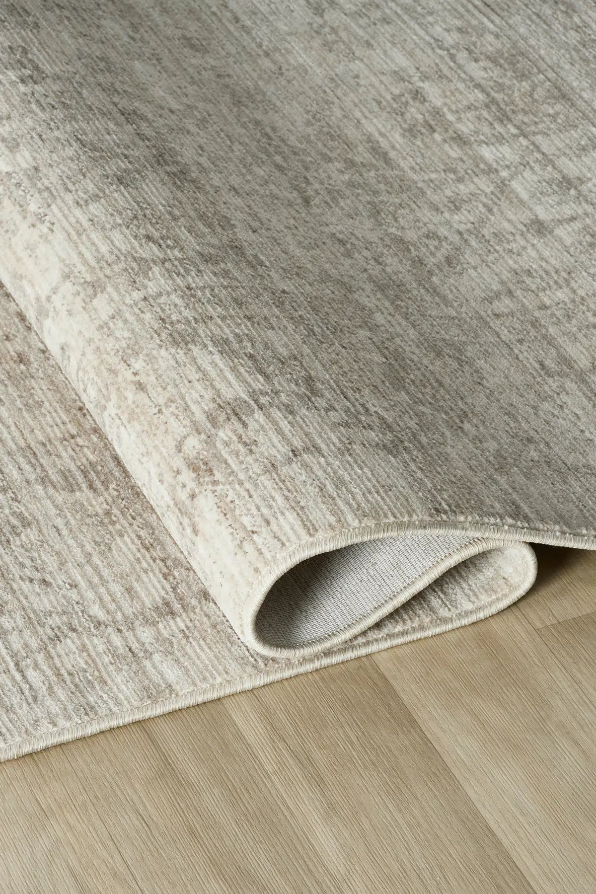 Krem Pastel Çiçekli Vintage Eskitme Halı - 10202KP
