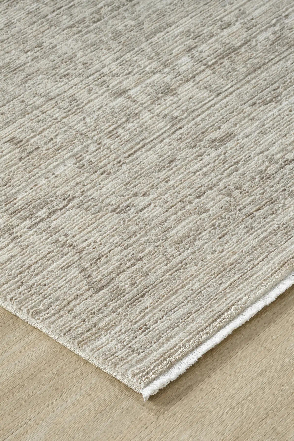 Krem Pastel Çiçekli Vintage Eskitme Halı - 10202KP