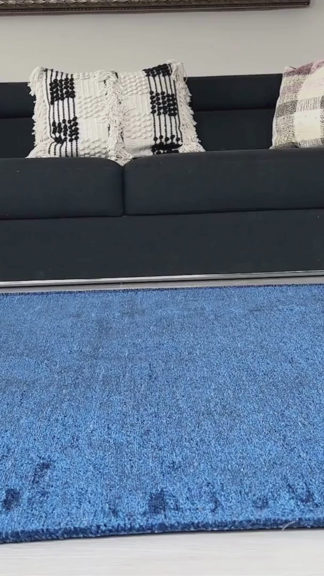 Blue Modern Flat Washable Antibacterial Carpet - YO11500J