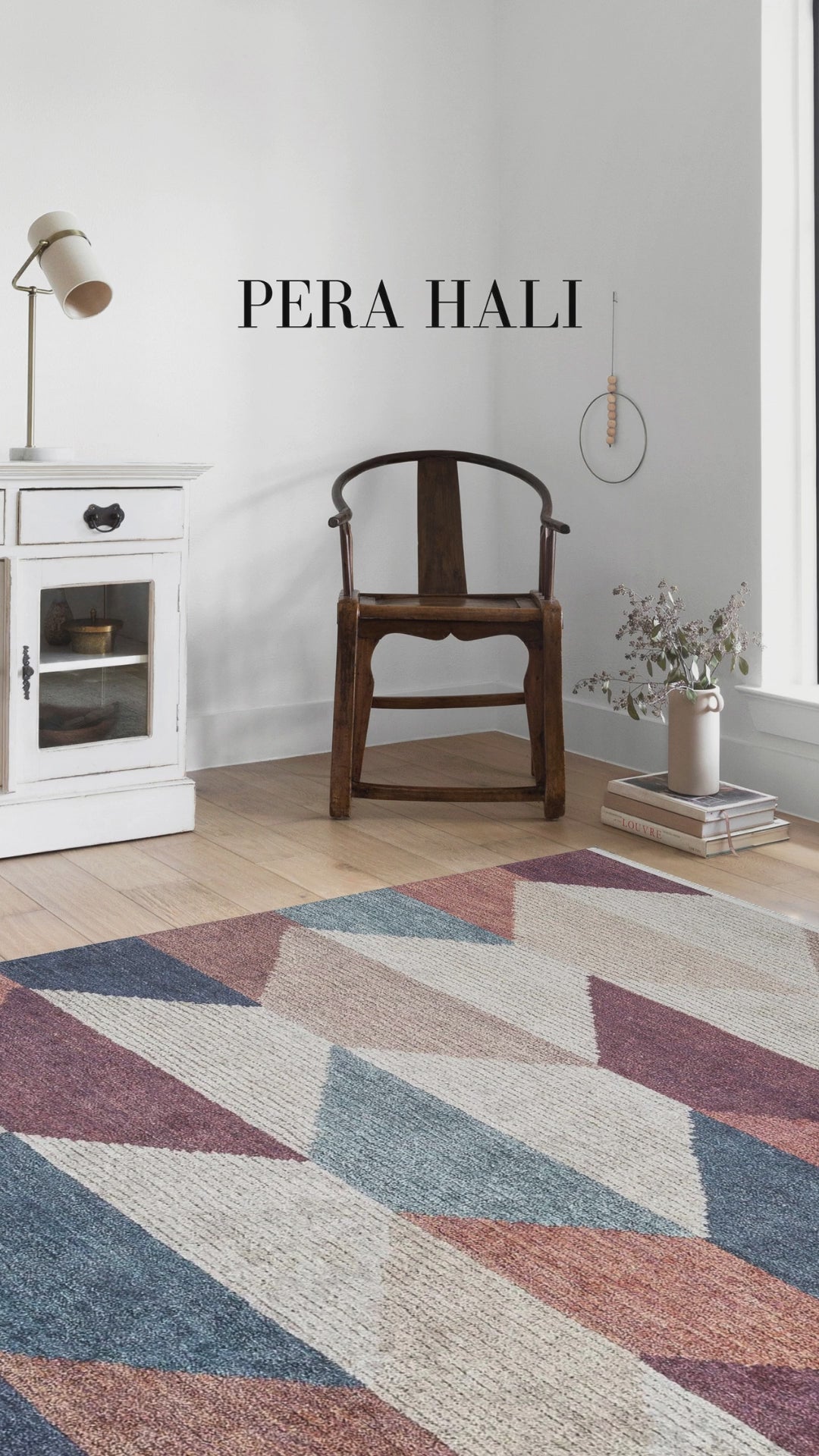 Load video: Pastel Toned Colorful Geometric Pattern Kilim Rug - SH1725MUL