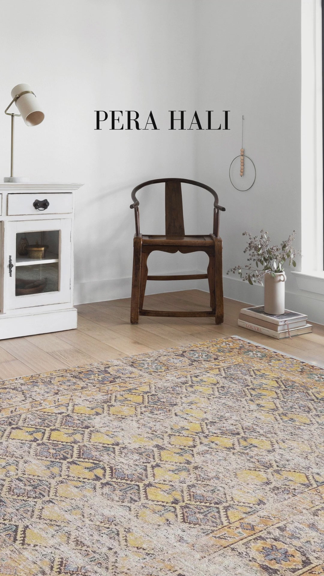 Load video: Honeycomb Pattern Yellow Modern Rug - SH1906S