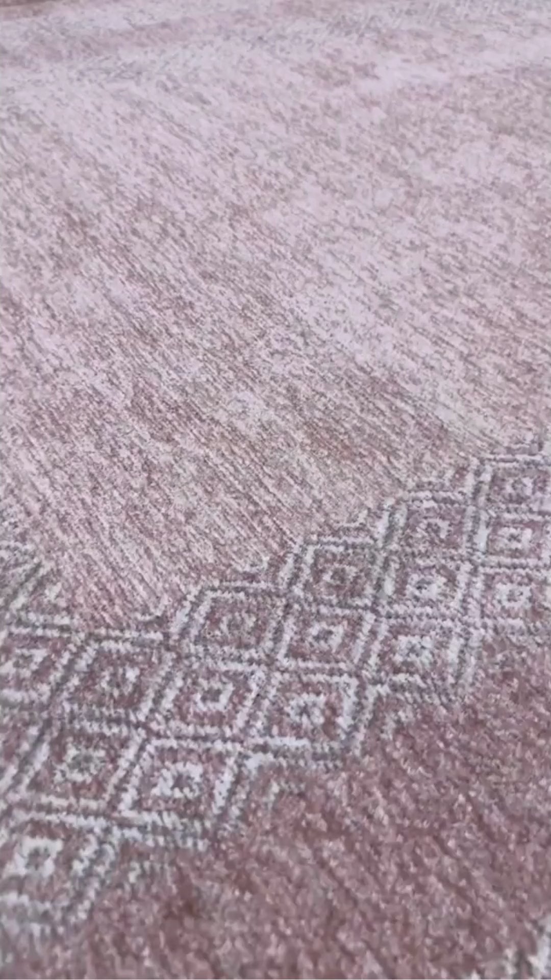 Pink Modern Washable Antibacterial Living Room Rug - YO11543P