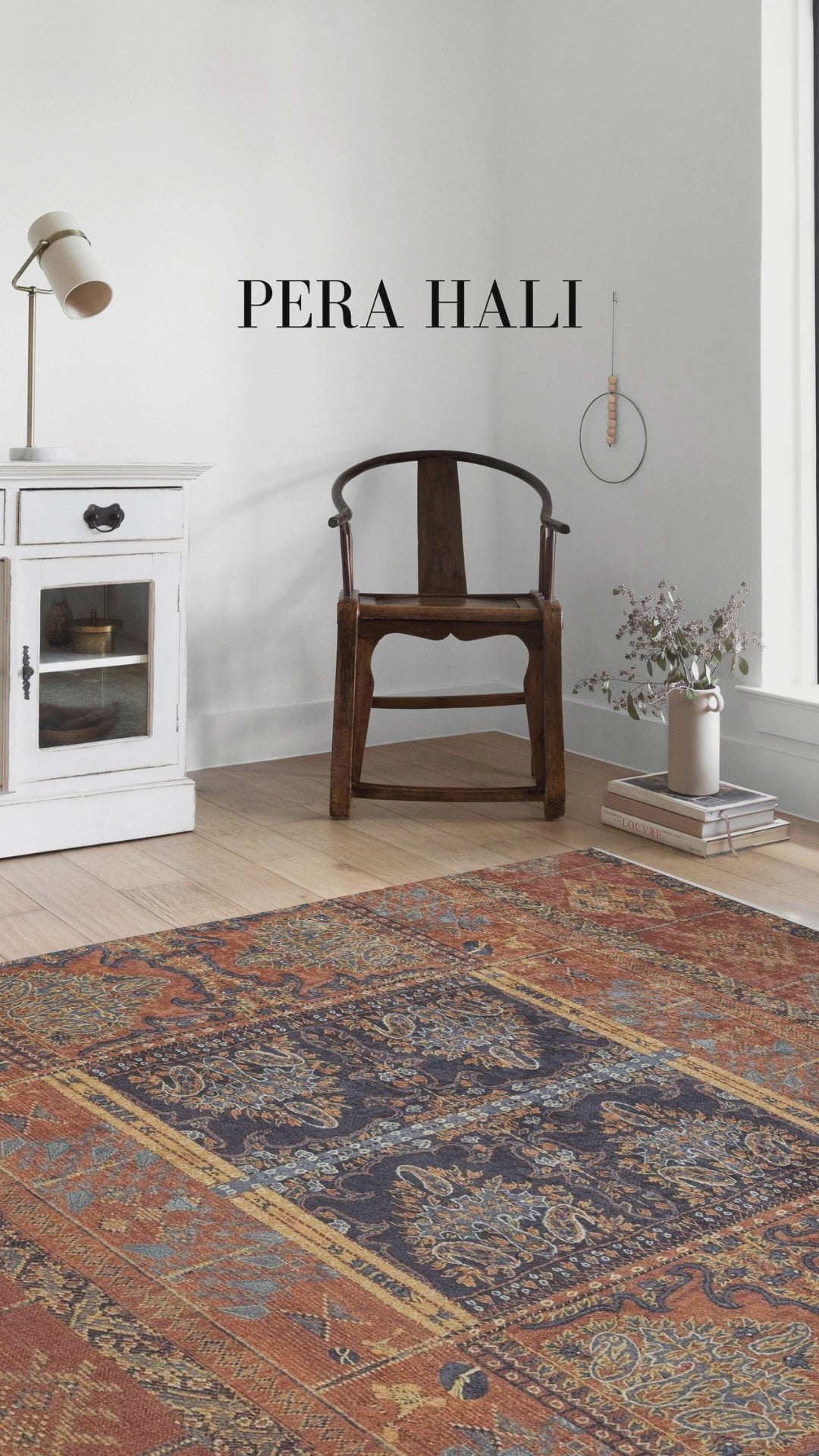 Load video: Unique Orange Anatolian Rug - SH1864T
