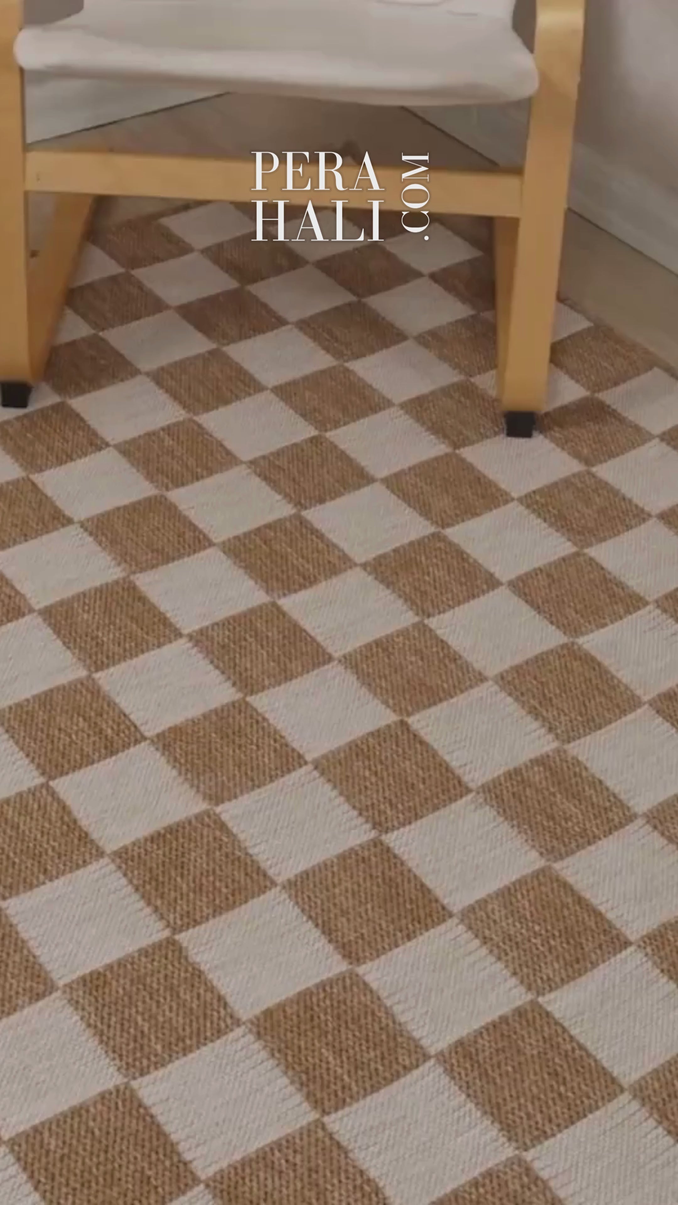 Plain Beige and Coffee Tones Wicker Textured Carpet