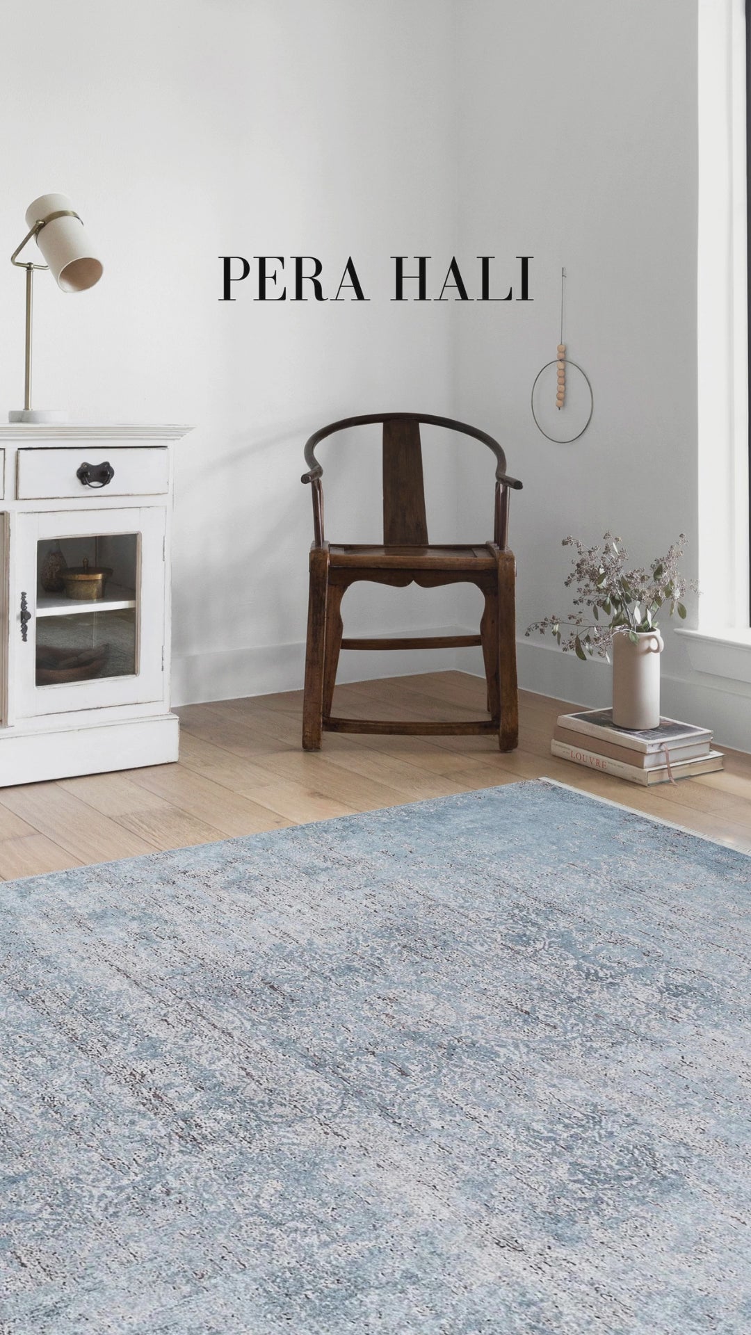 Load video: Pale Pink Cream Beige Geometric Patterned Kilim Rug