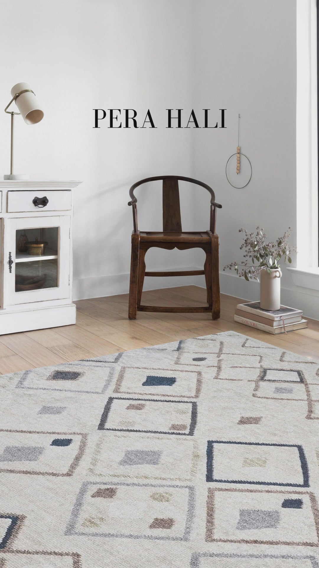 Moroccan Style Geometric Patterned Bohemian Kilim Rug - SH1563FAS