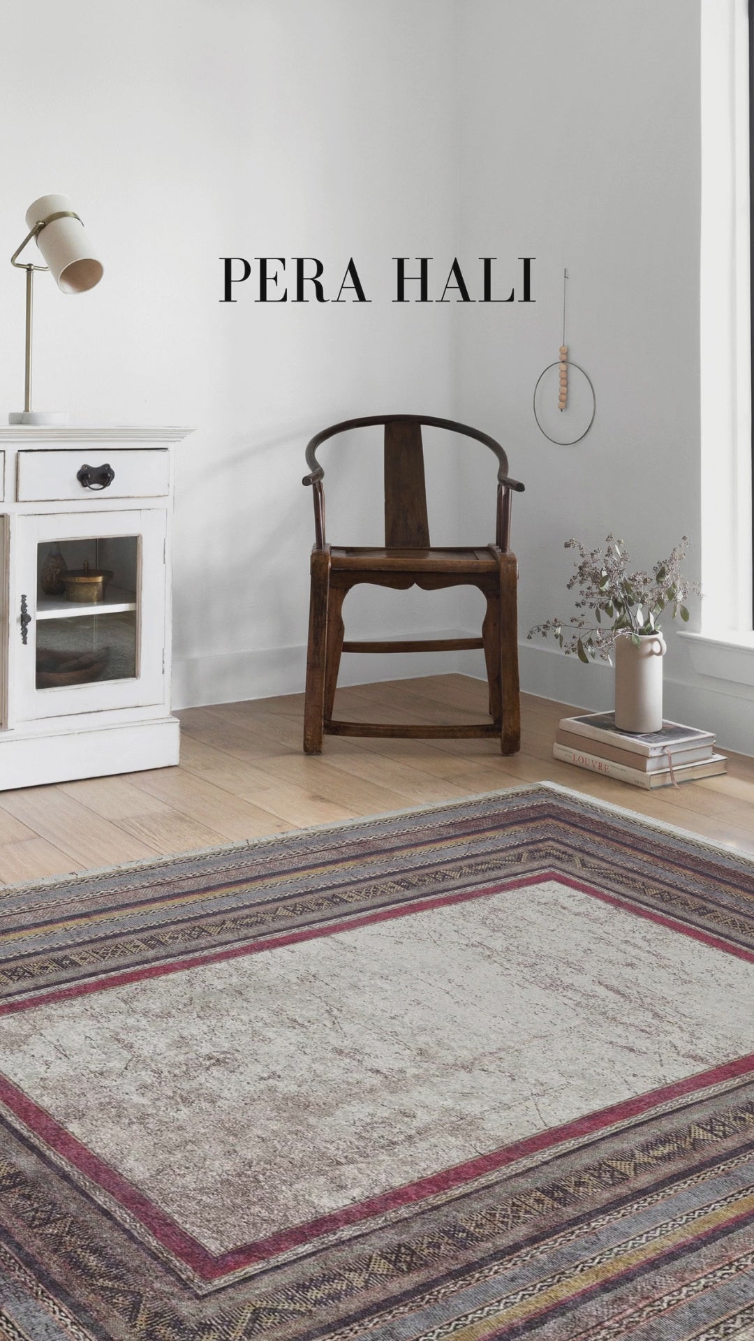 Load video: Geometric Multi-Color Natural Rug - SH1979MUL