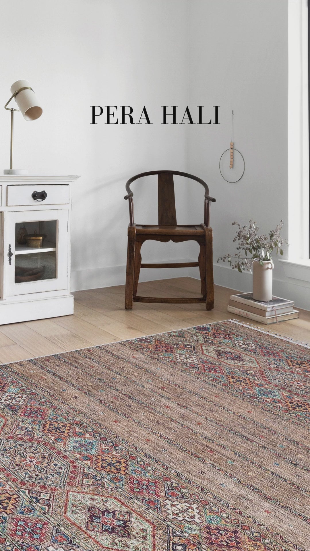 Load video: Anatolian Style Brown Beige Geometric Pattern Kilim Rug - SH5089KAB