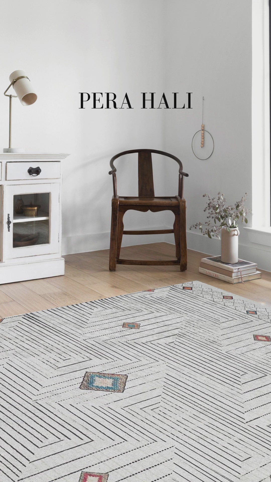 Videoyu yükle: Gri Geometrik Modern Antika Vintage Lüks Halı - SH1644G