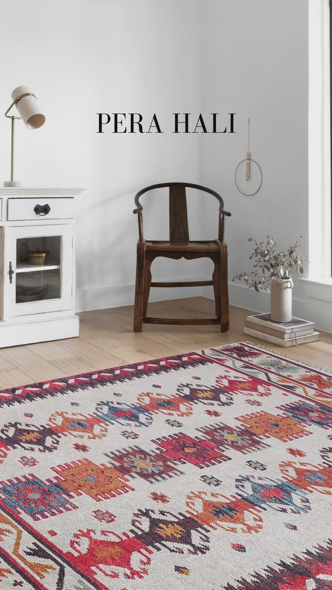 Load video: Southwestern Aztec Patterned Colorful Kilim Rug - SH6000AZ