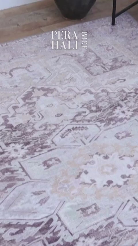 Uşak Blue Red Vintage Kilim Carpet