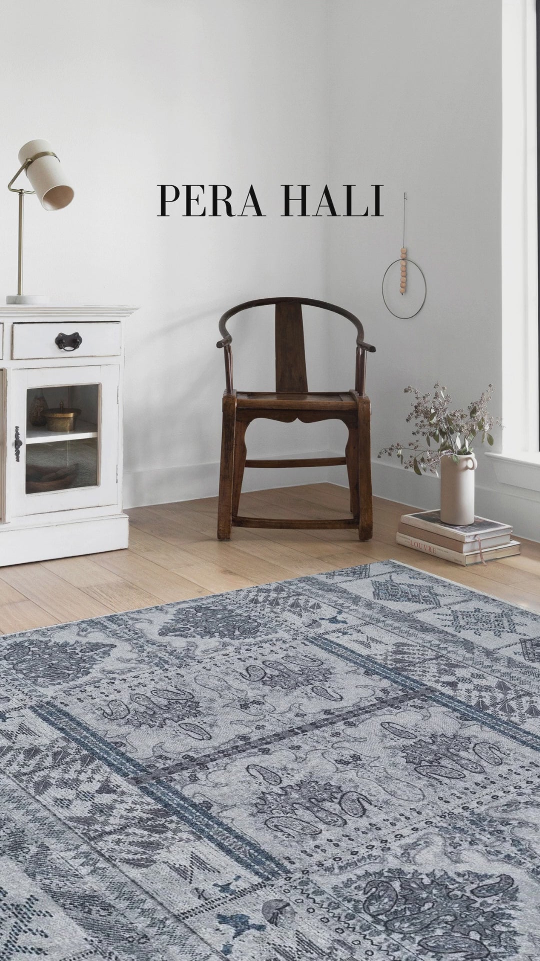 Load video: Unique Grey Anatolian Carpet - SH1865G