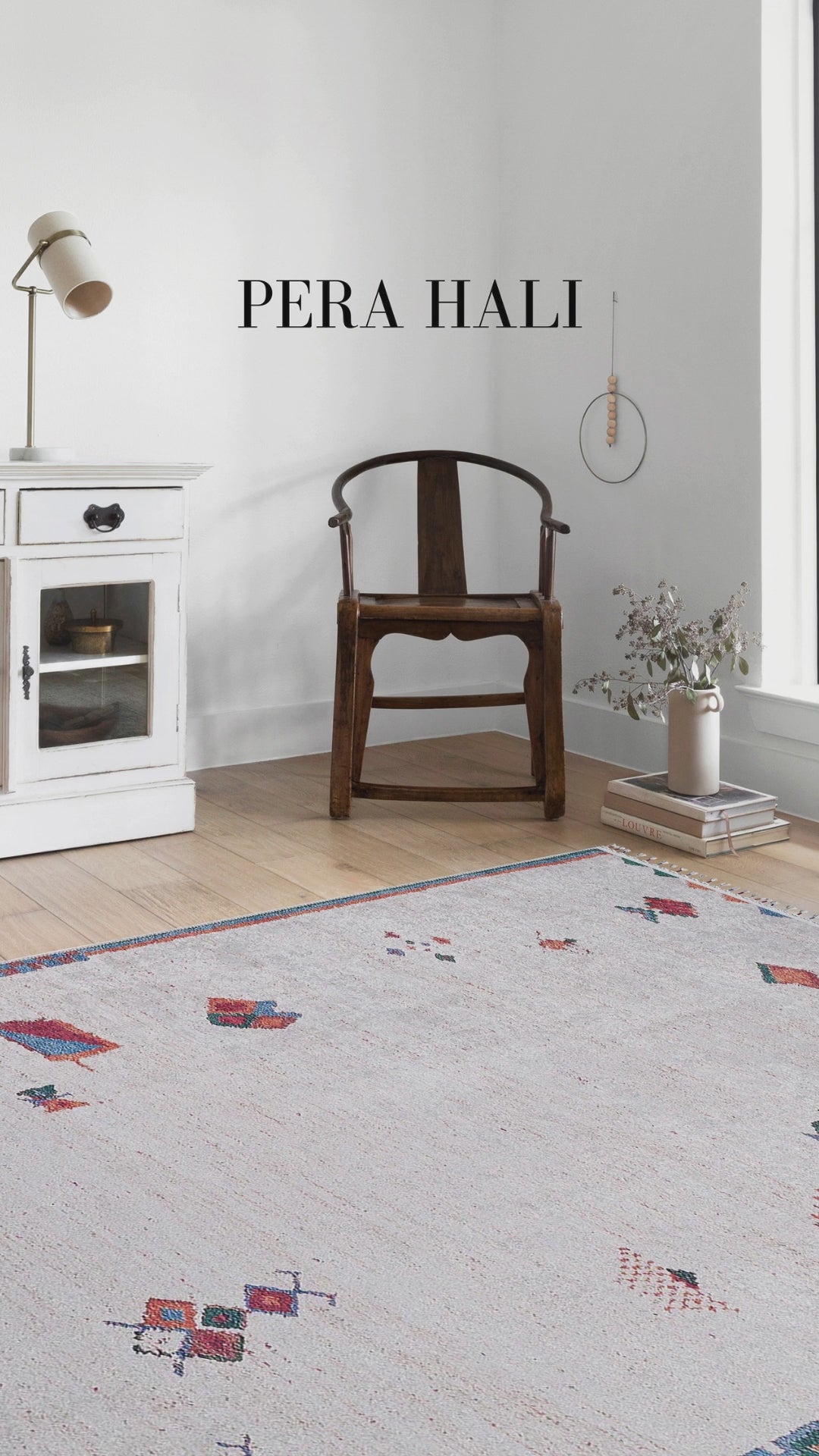 Videoyu yükle: Beyaz Fildişi Kilim Halı - SH5098BF