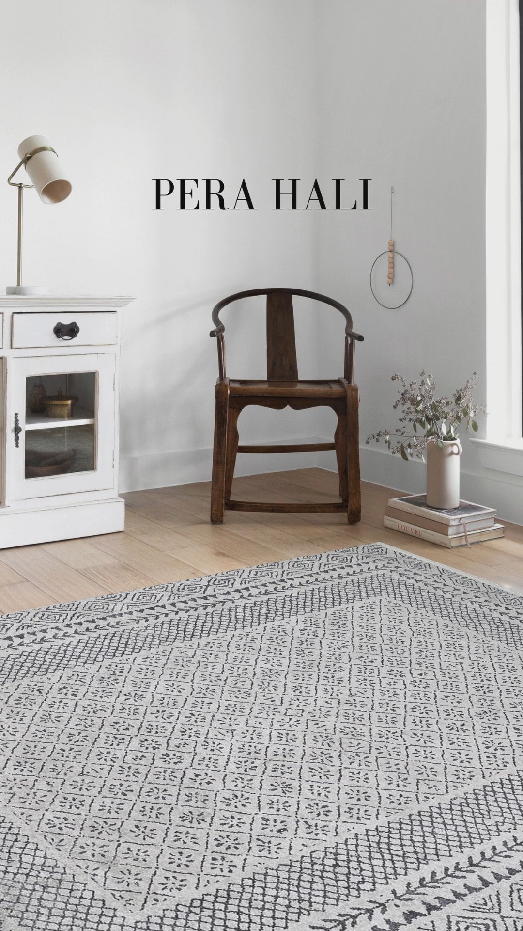 Load video: Grey Geometric Rug - SH1985G
