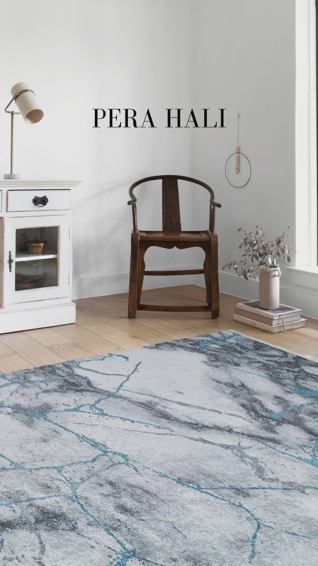 Load video: Pale Pink Cream Beige Geometric Patterned Kilim Rug