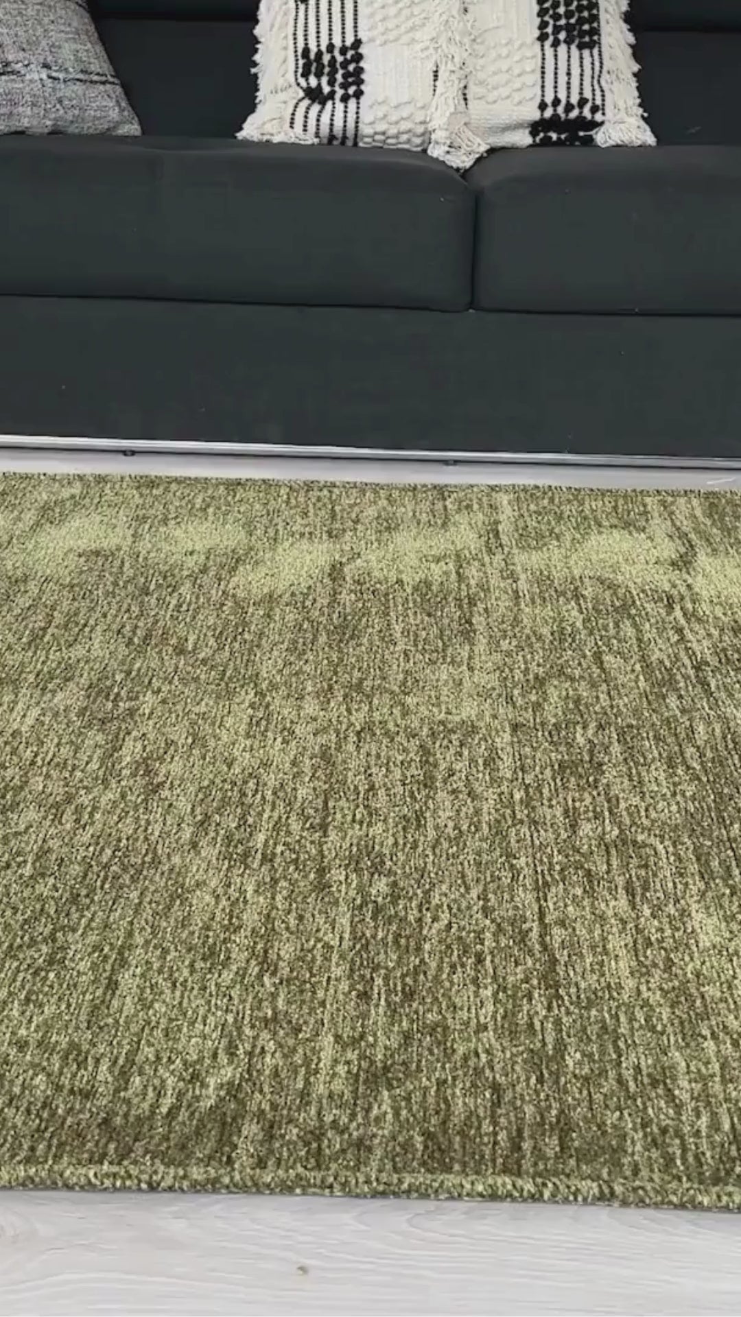 Green Flat Washable Antibacterial Carpet - YOHM11500G