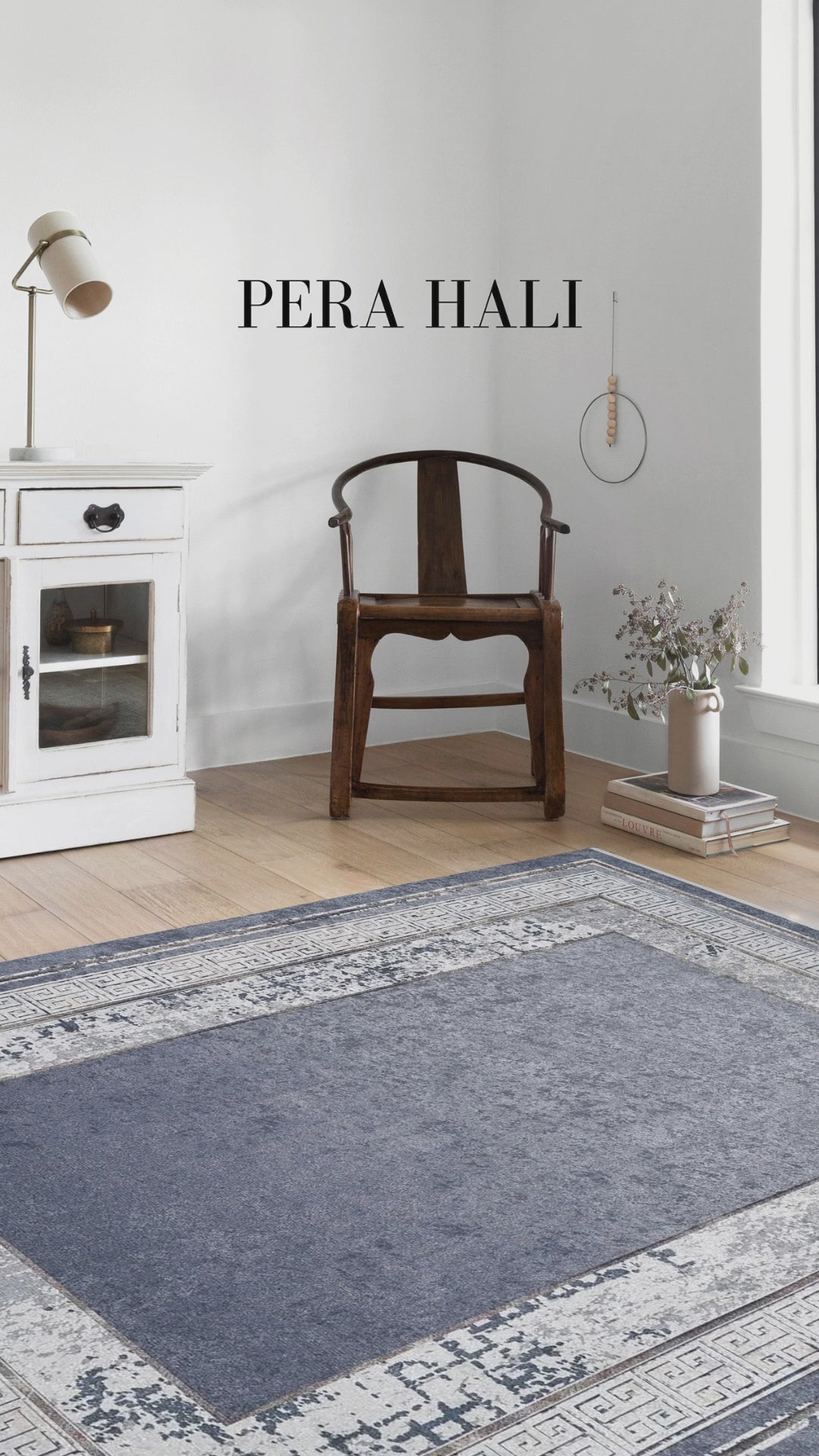 Load video: Geometric Black Gray Carpet