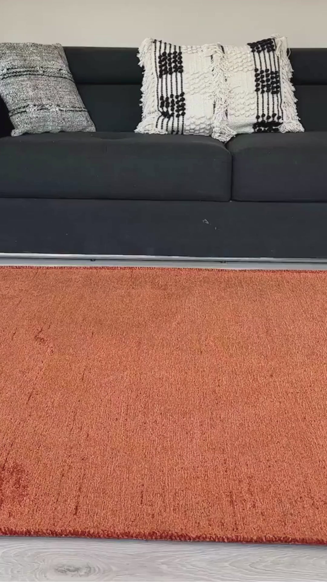 Orange Plain Washable Antibacterial Carpet - YOHM11500N