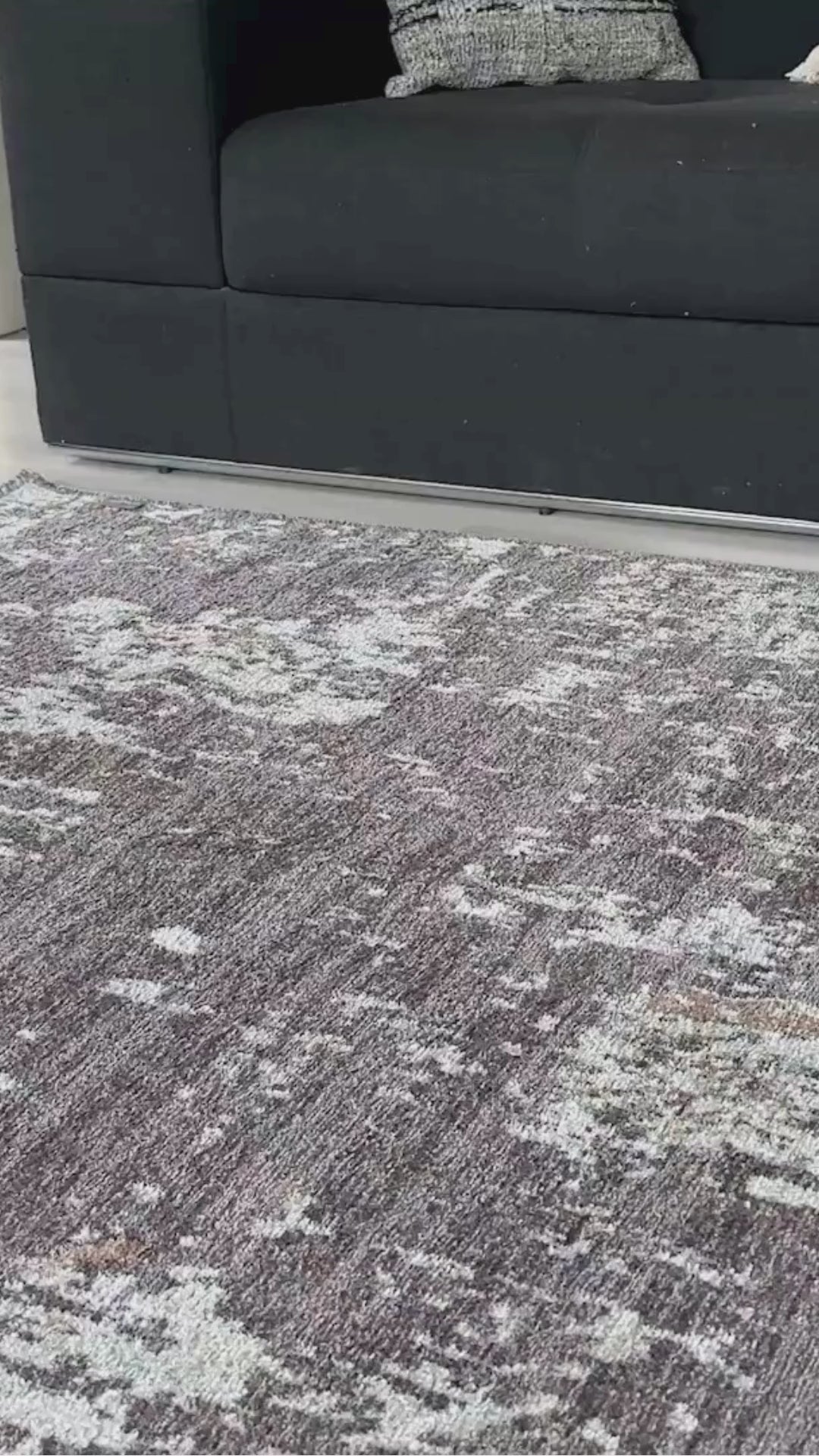 Load video: White Beige Double-Sided Modern Washable Antibacterial Rug - YO10407B