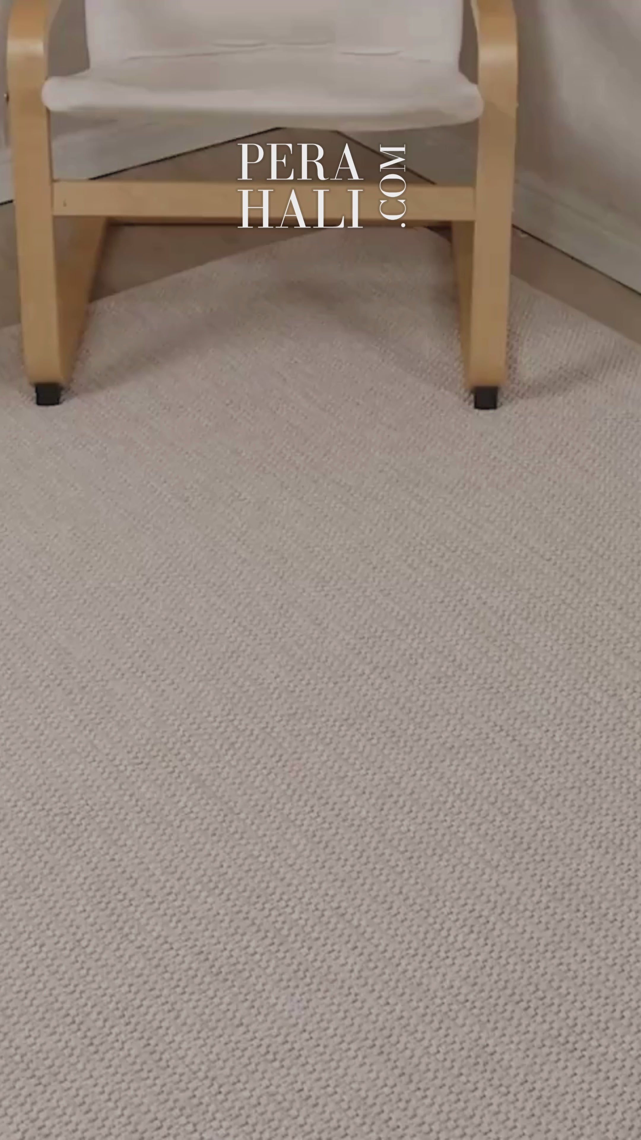 Load video: Plain Beige and Coffee Tones Wicker Textured Carpet