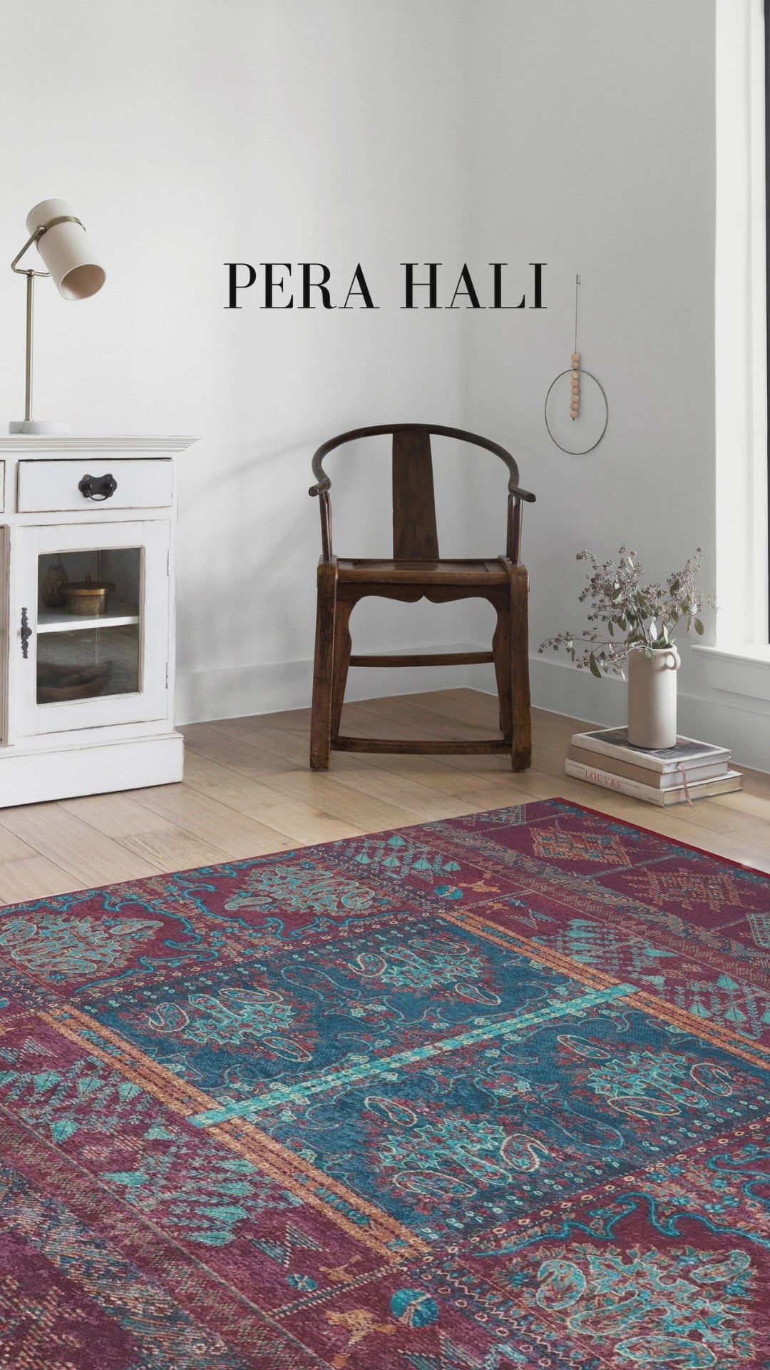 Load video: Unique Red Anatolian Rug - SH1863R