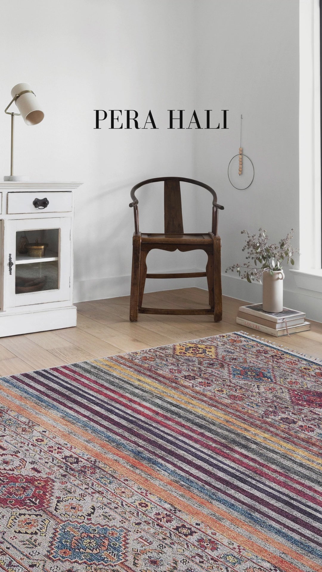 Load video: Colorful Geometric Pattern Kilim Rug - SH5090MUL