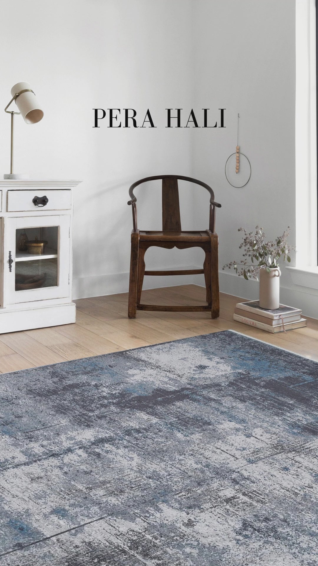 Load video: Pale Pink Cream Beige Geometric Patterned Kilim Rug