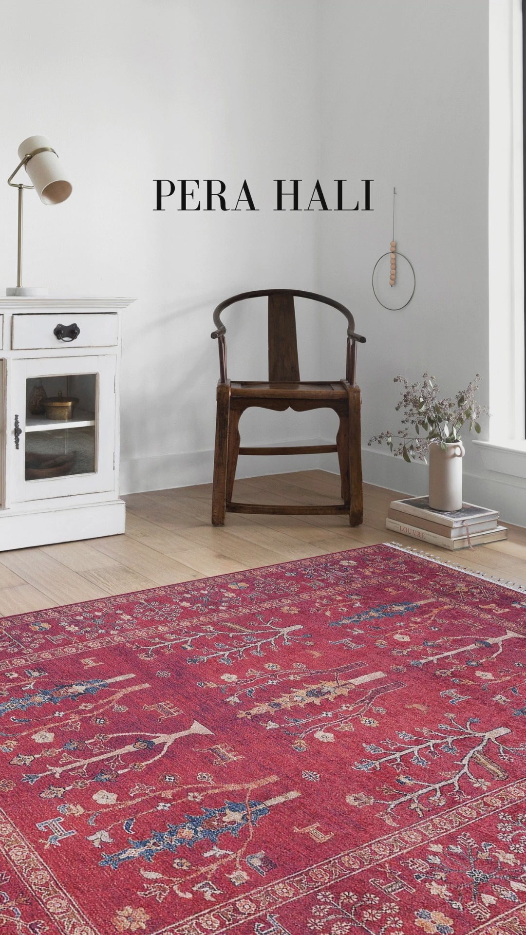 Load video: Ethnic Red Anatolian Kilim Rug - SH5095R