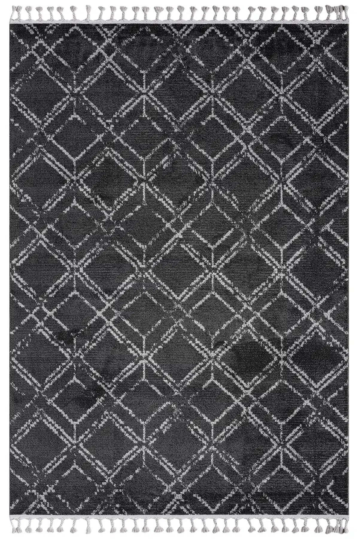 Antrasit Yumuşak Dokulu Modern Peluş Halı - 1006AP