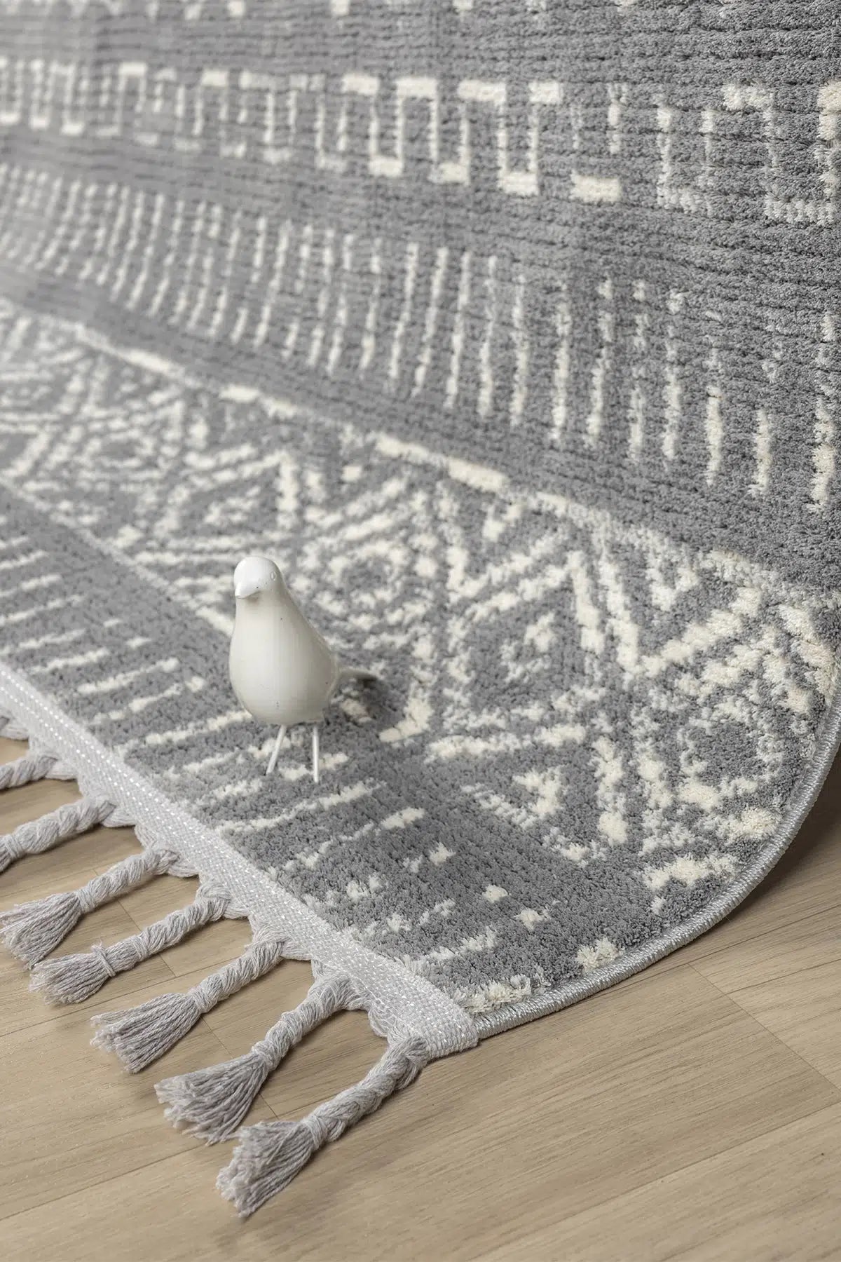 Gri Yumuşak Dokulu Modern Peluş Halı - 1005GP