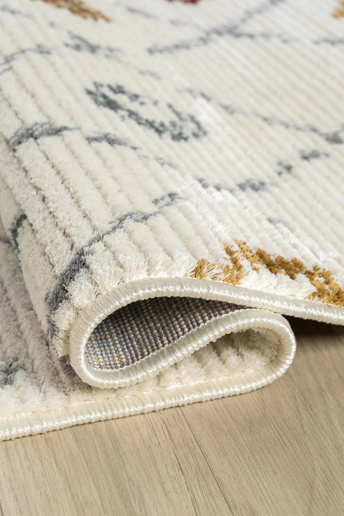 Çok Renkli Yumuşak Dokulu Modern Peluş Halı - PF1003ÇO - 1003MP
