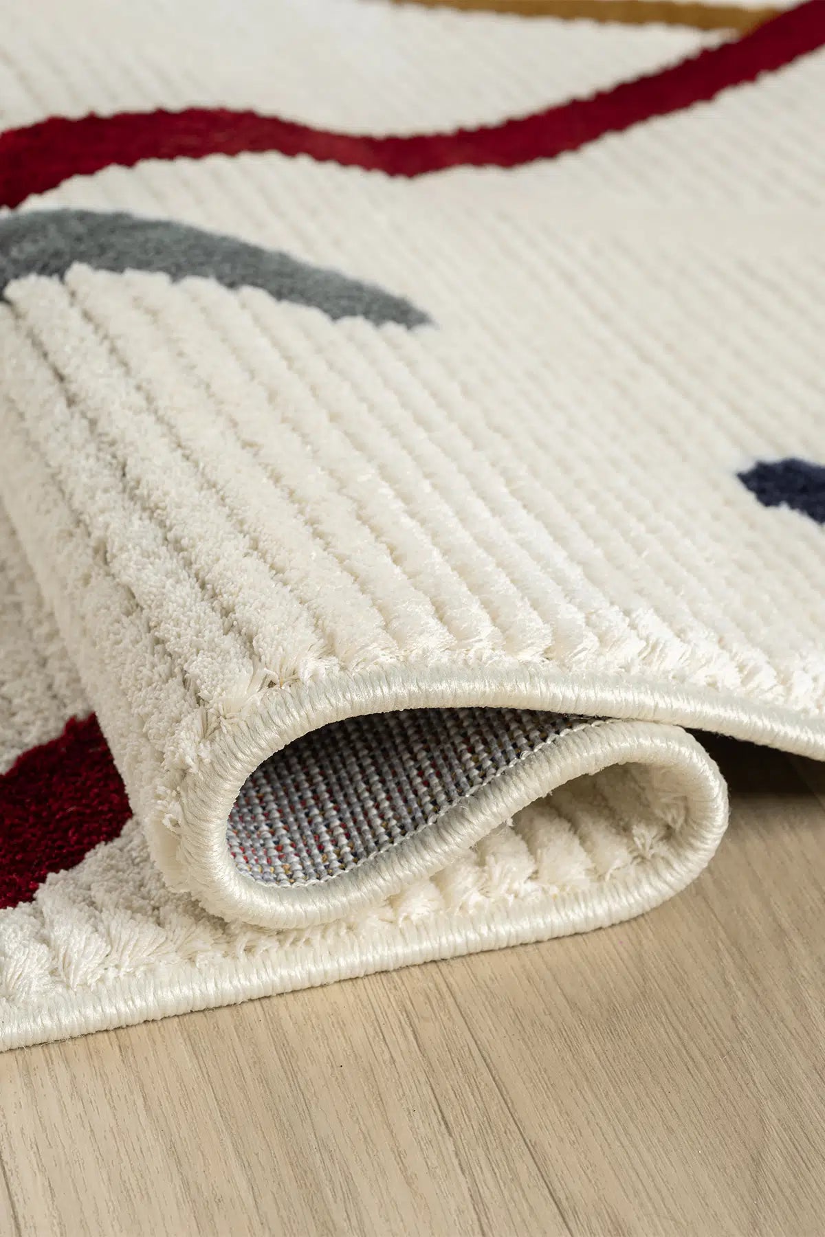 Çok Renkli Yumuşak Dokulu Modern Peluş Halı - PF1004ÇO - 1004MP