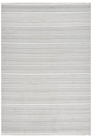 Düz Bej Yatay Çizgili Modern Halı 160x230 cm