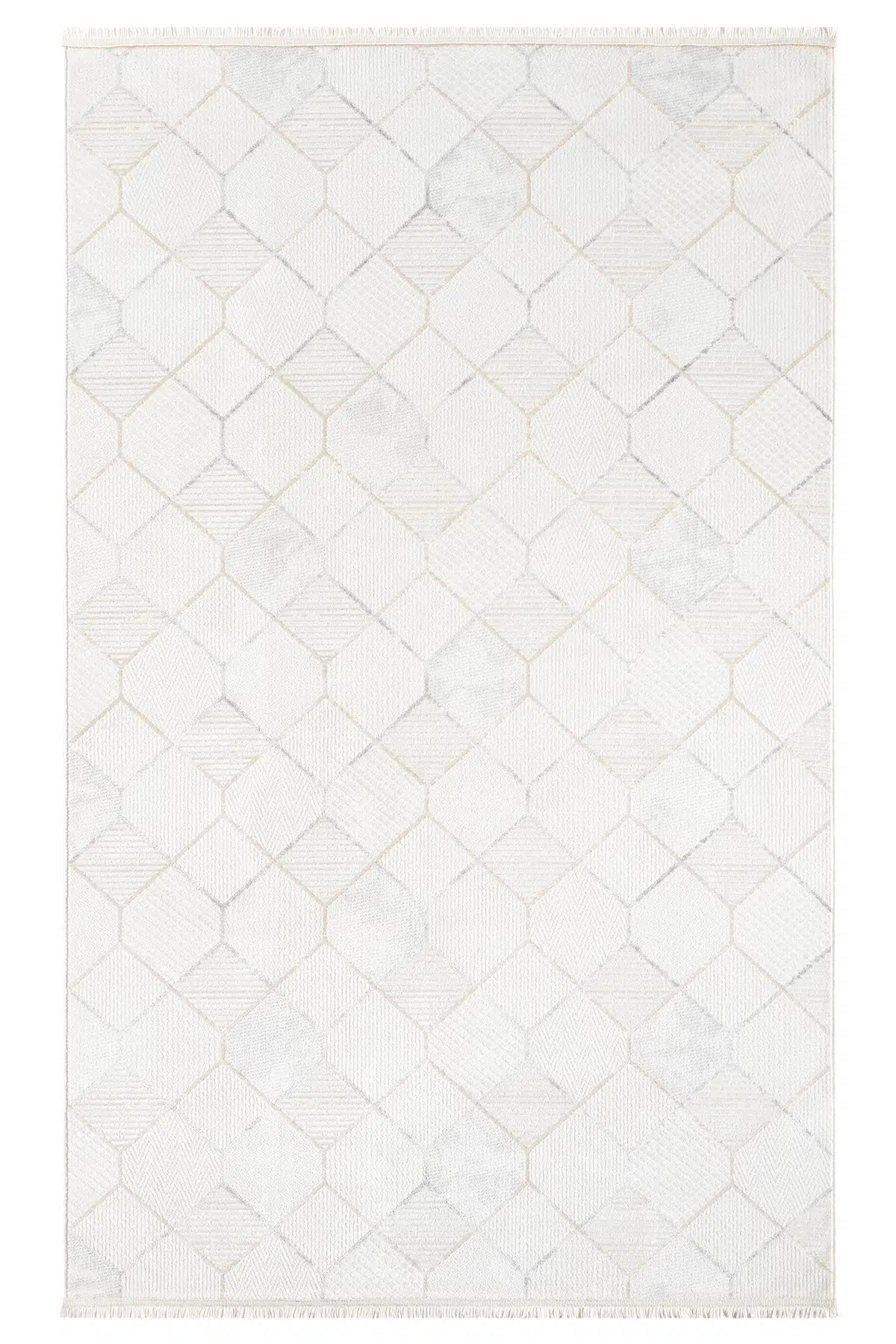 Gri Modern Soyut Çizgili Salon Halısı - 1550GR