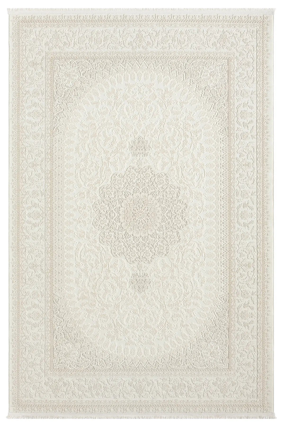Bej Leke Tutmaz Dokulu Minimal Modern Halı - 12003BS