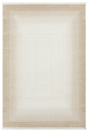 Bej Leke Tutmaz Dokulu Minimal Modern Halı - 12006BS