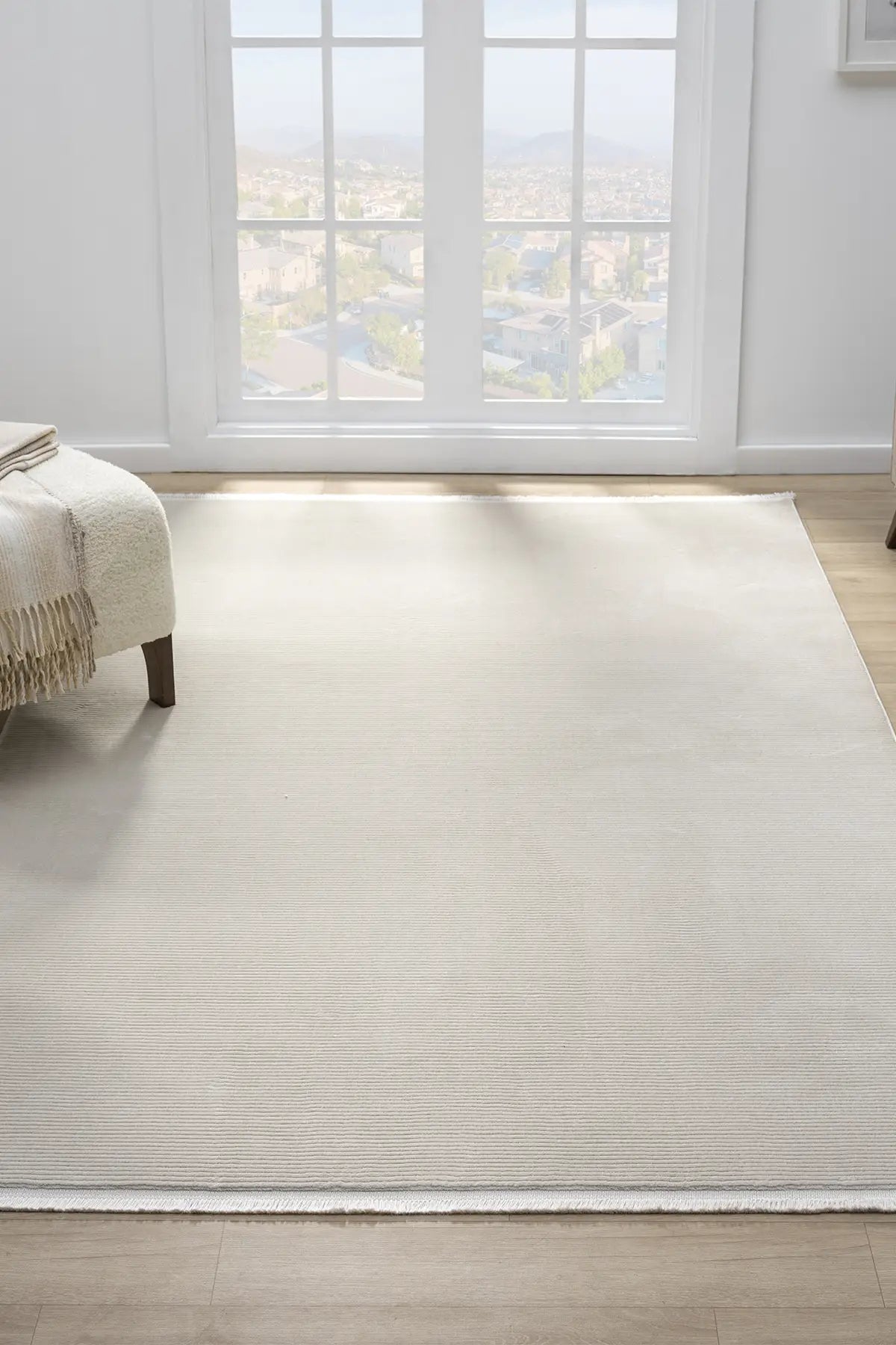 Gri Leke Tutmaz Dokulu Minimal Modern Halı - 12001GS