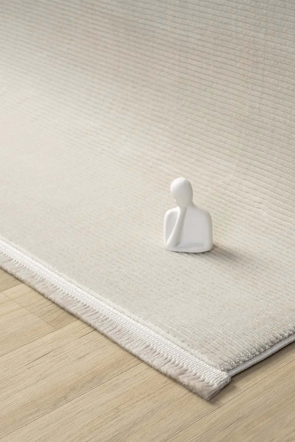 Gri Leke Tutmaz Dokulu Minimal Modern Halı - 12001GS