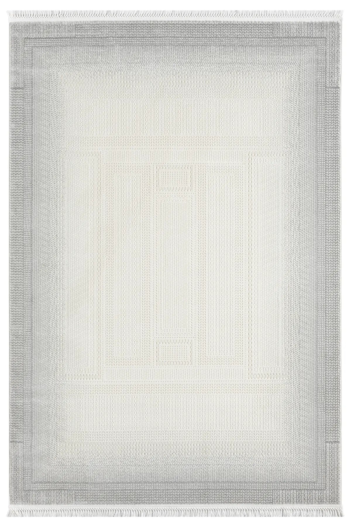 Gri Leke Tutmaz Dokulu Minimal Modern Halı - 12006GS