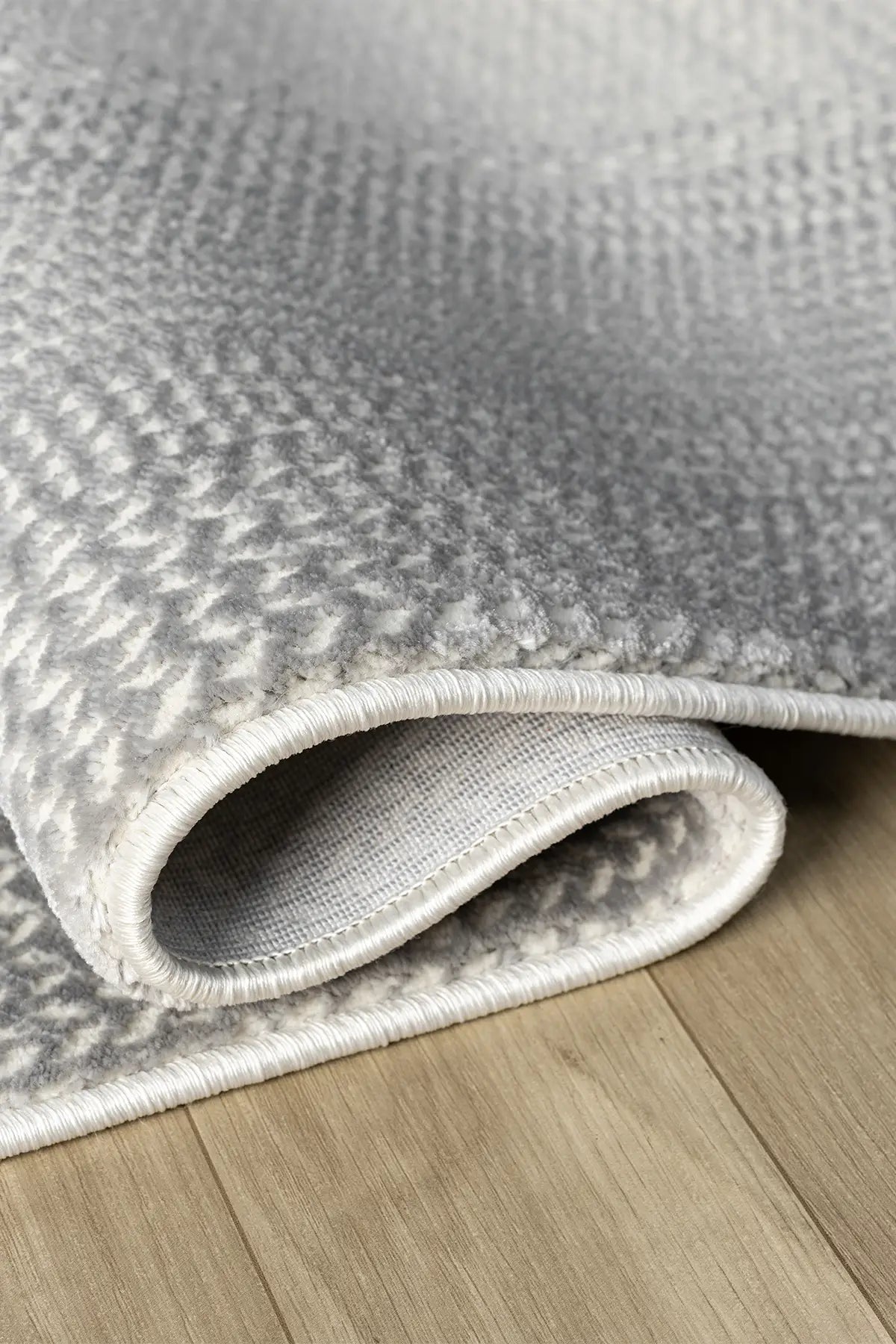 Gri Leke Tutmaz Dokulu Minimal Modern Halı - 12006GS