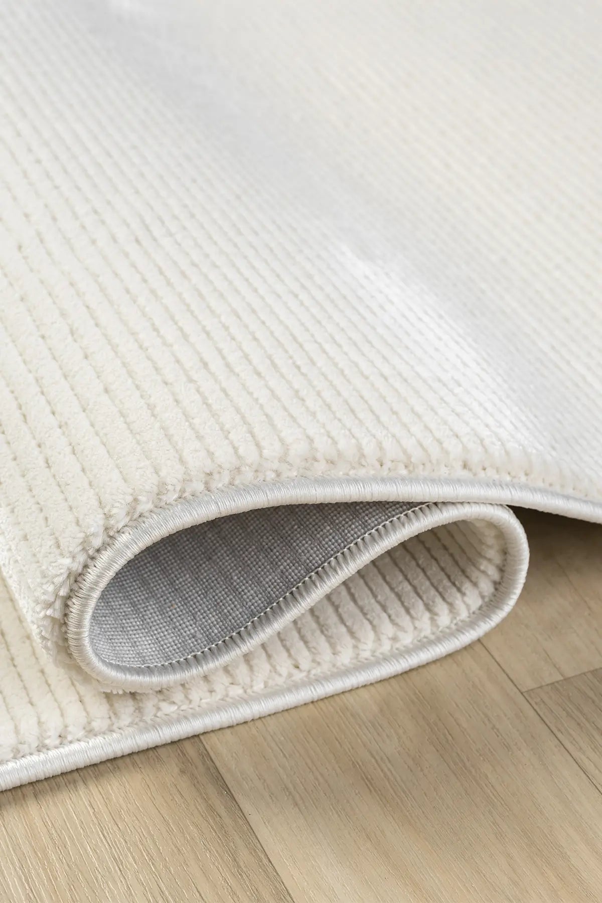 Krem Leke Tutmaz Dokulu Minimal Modern Halı - 12001KS